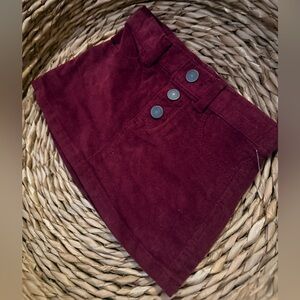 Old Navy Maroon Corduroy Skirt 12-18M